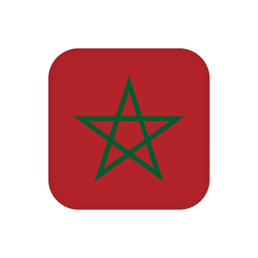 Morocco flag, official colors. Vector illustration.