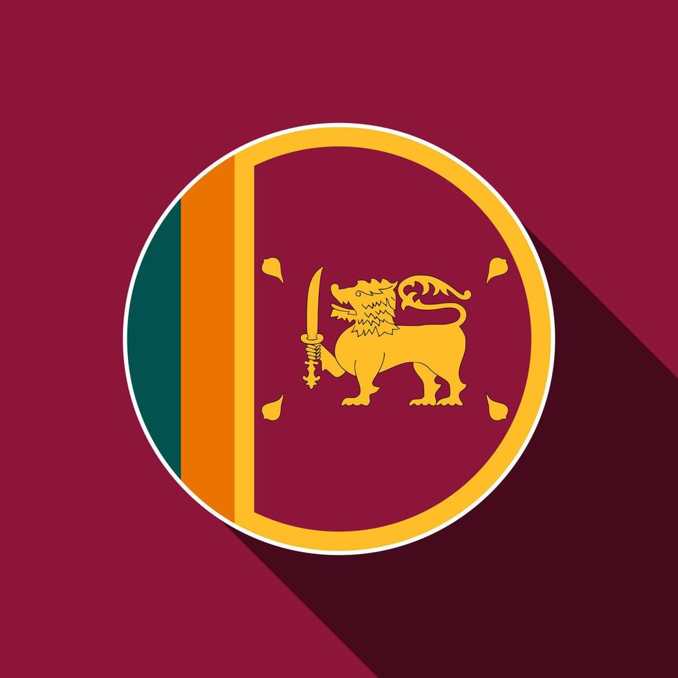 Country Sri Lanka. Sri Lanka flag. Vector illustration.