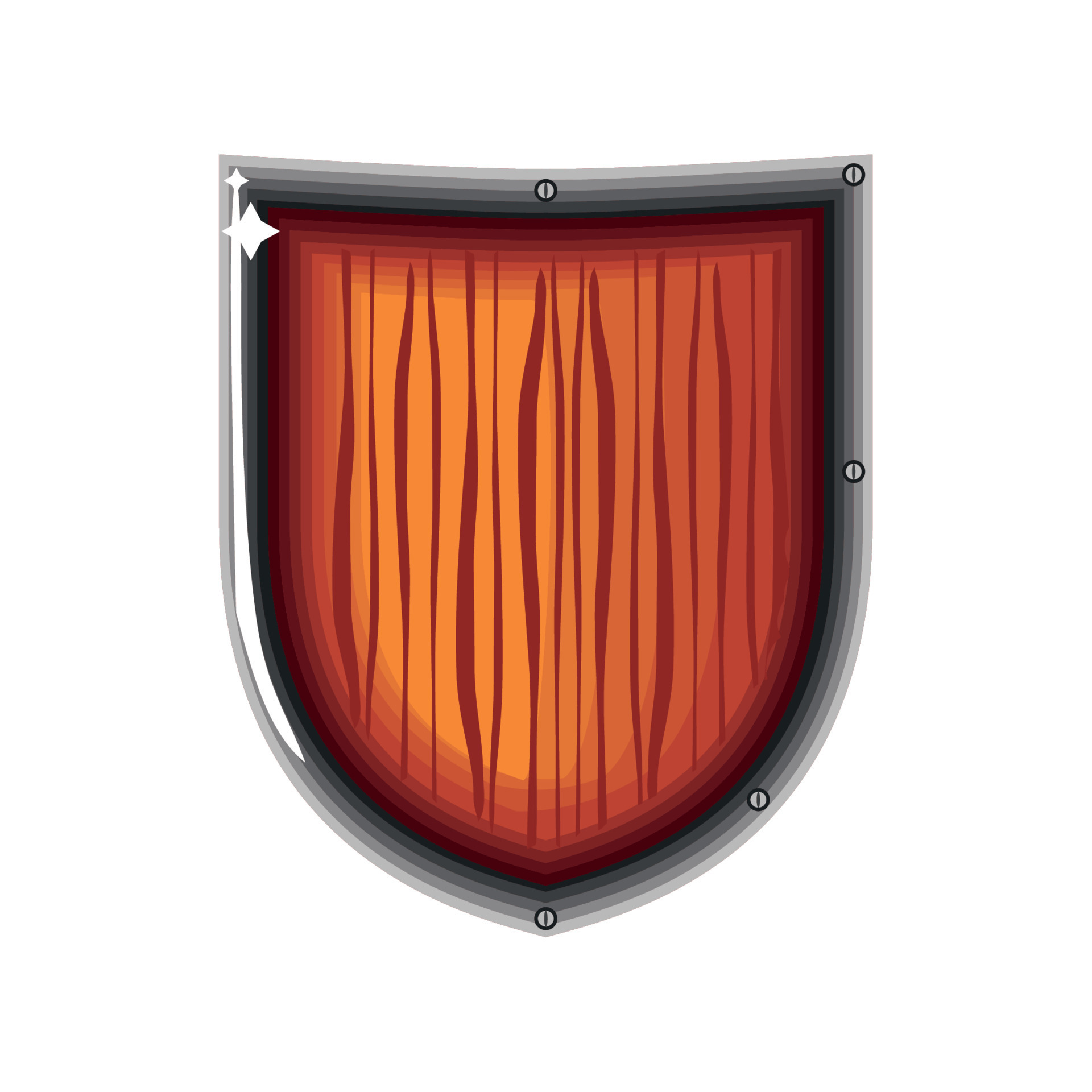 wooden shield icon 10422355 Vector Art at Vecteezy