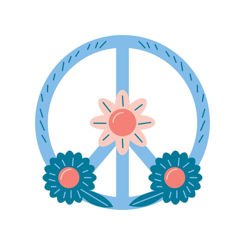 peace and love sign vector