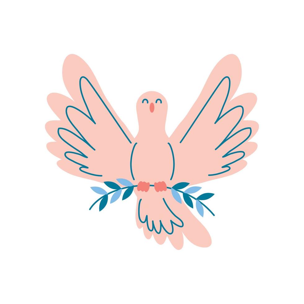 peace dove and branch vector