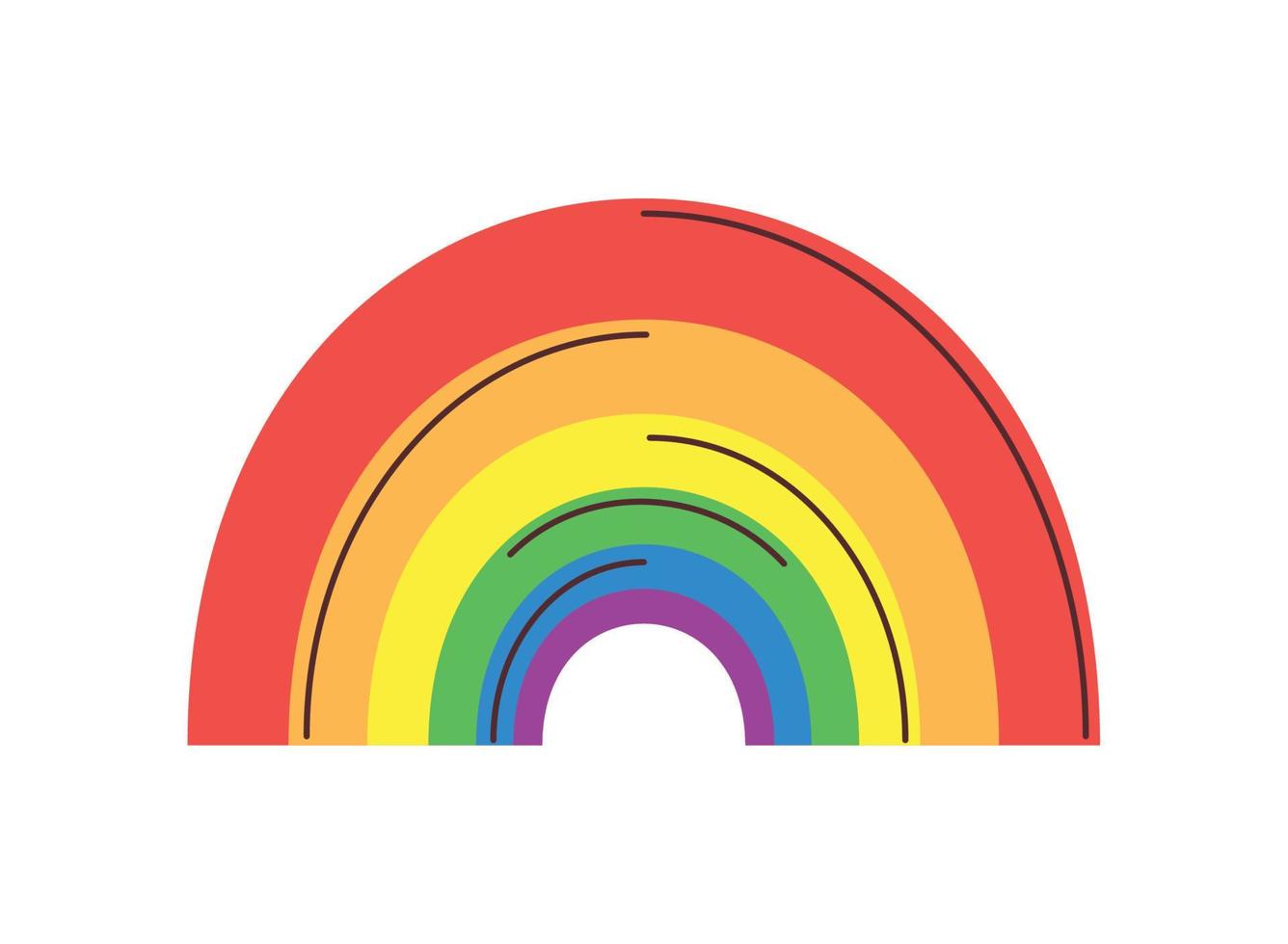 vector de icono de arco iris