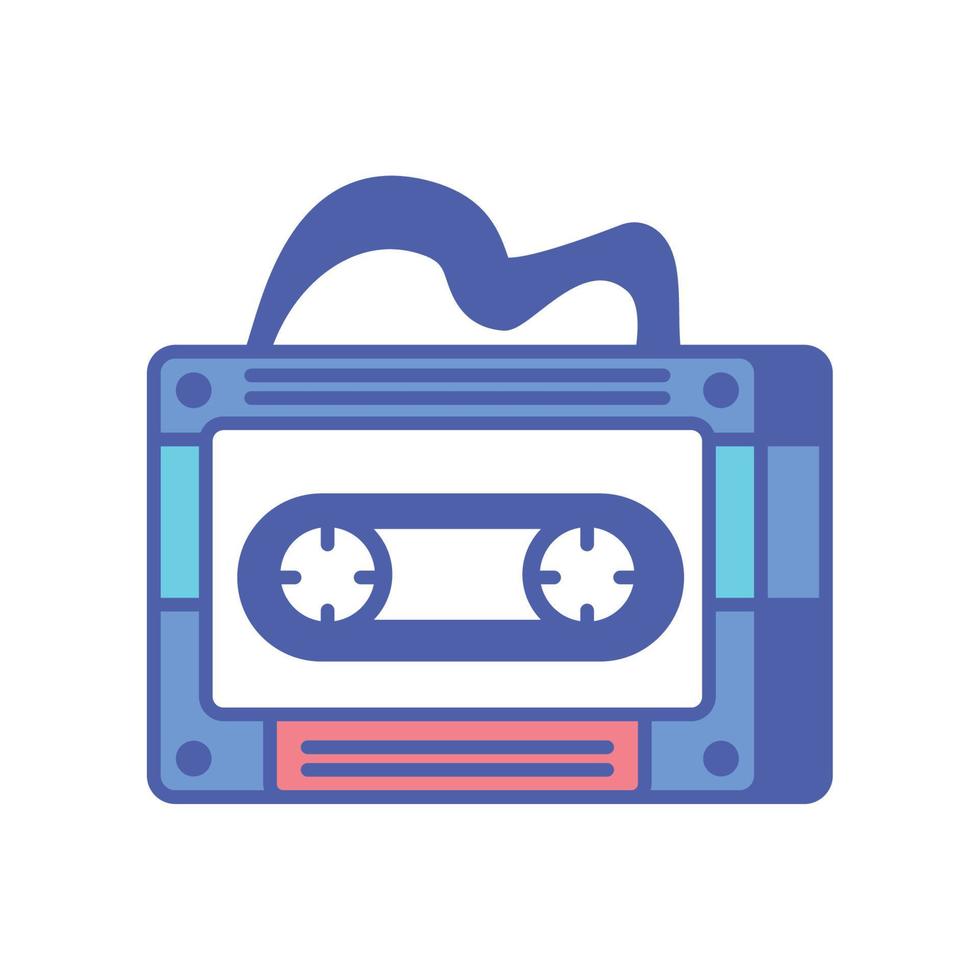 cassette tape retro tech vector