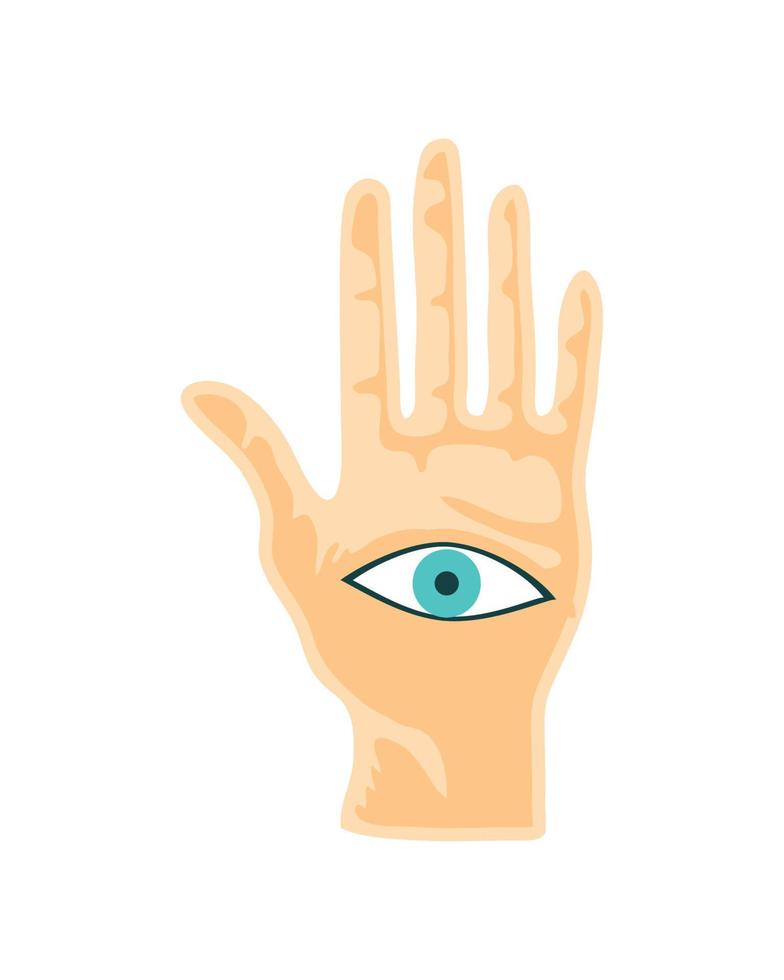 icono de mano mística y oculta vector