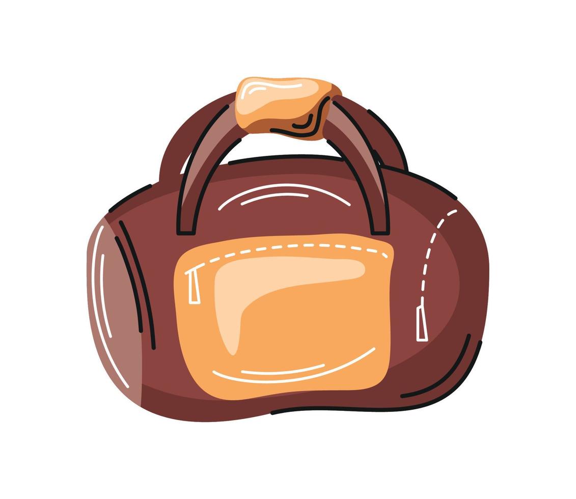 icono de bolsa de cuero vector