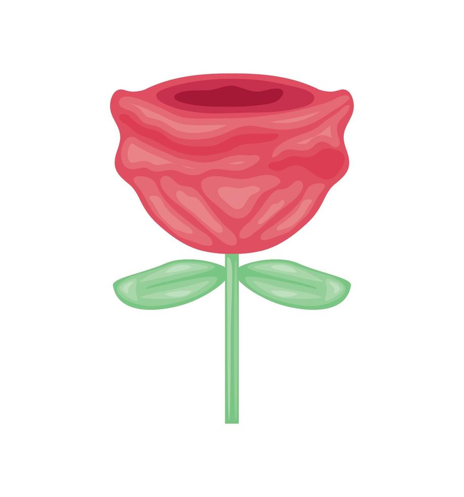 flor rosa dibujos animados vector