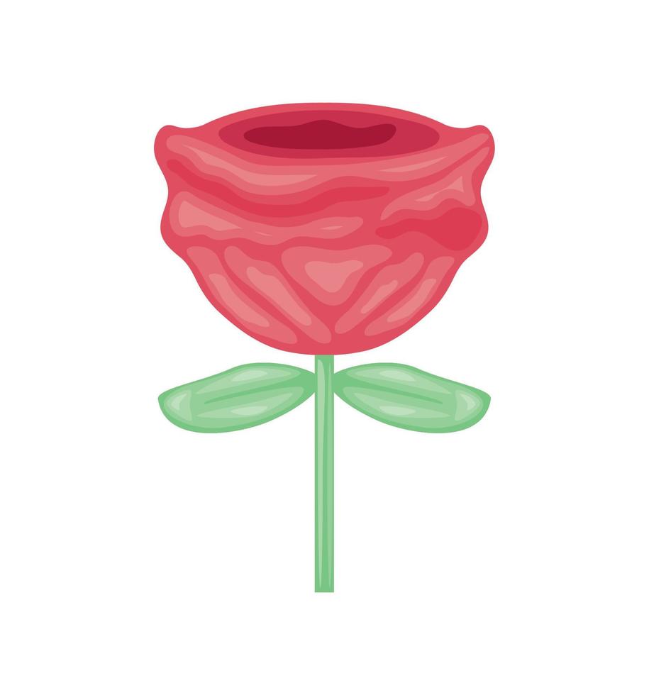 flower rose cartoon vector