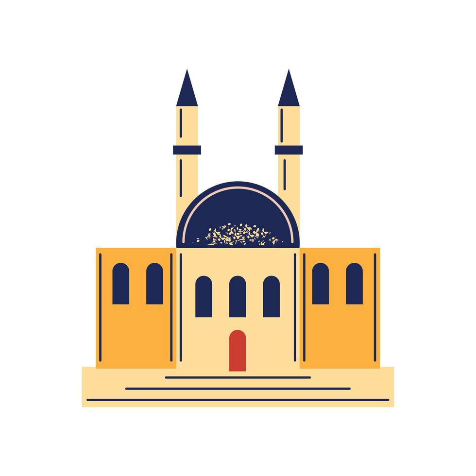 lugar de la mezquita islámica vector