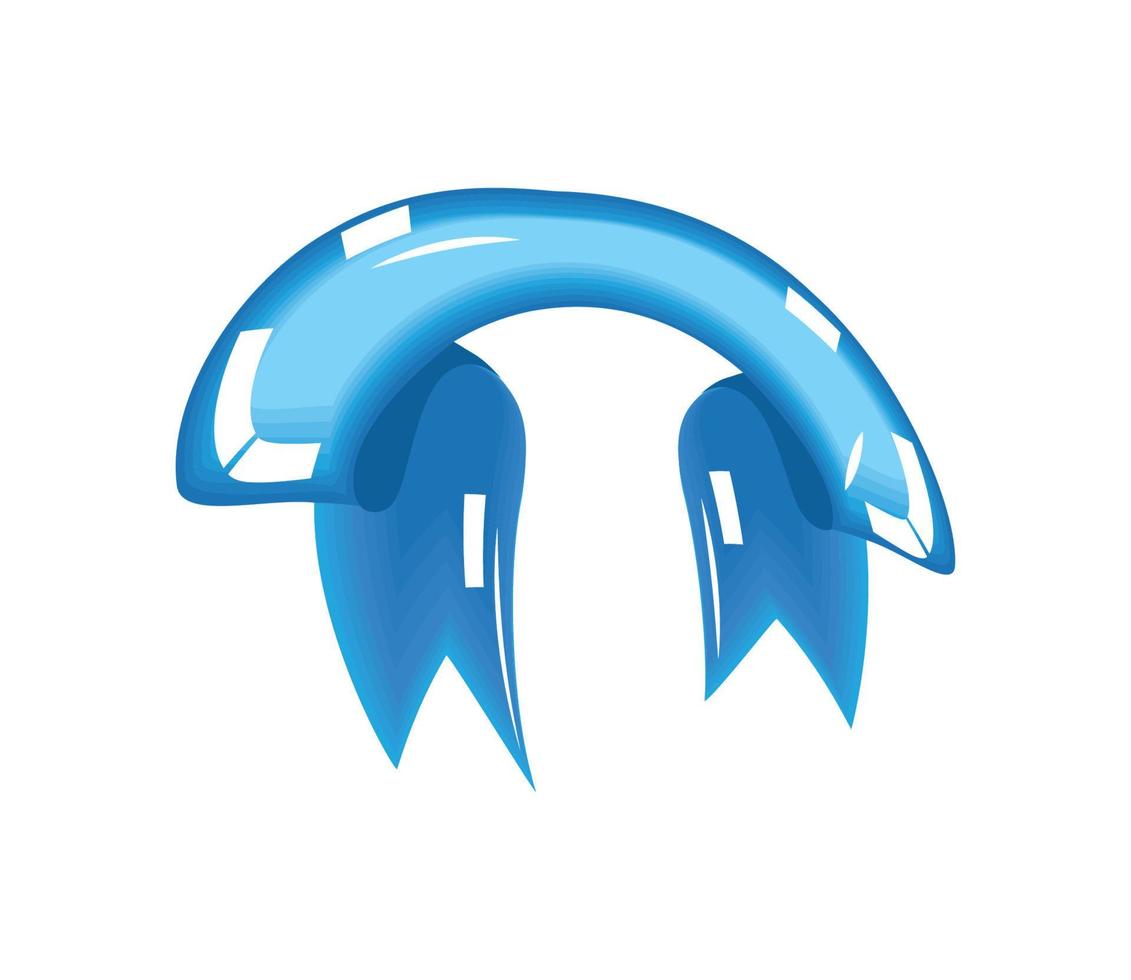 blue banner decoration vector