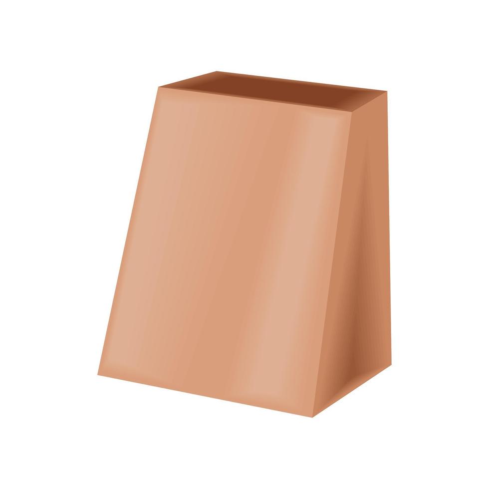 paper bag flat icon vector
