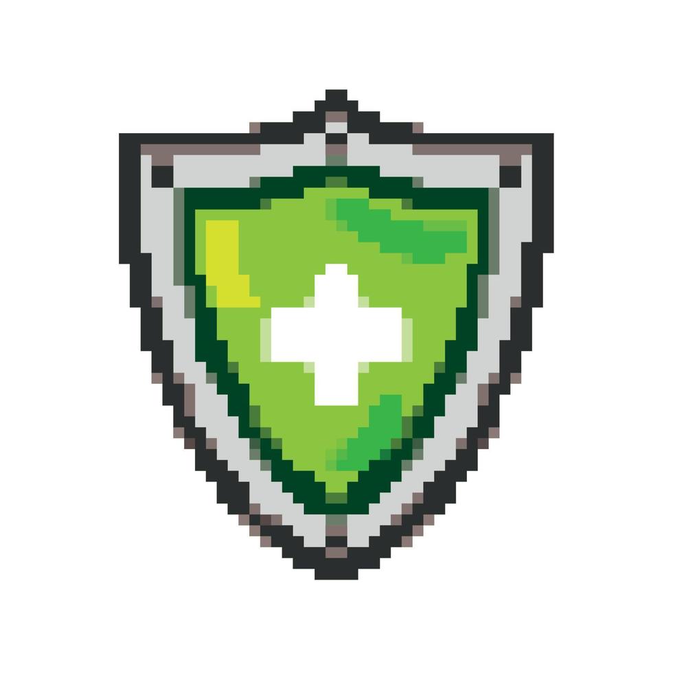 pixelated shield protection vector