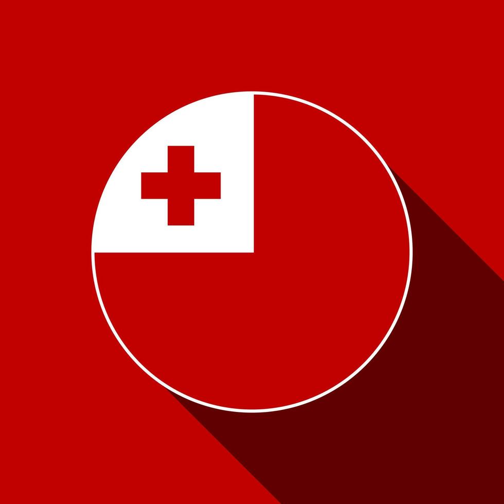 Country Tonga. Tonga flag. Vector illustration.