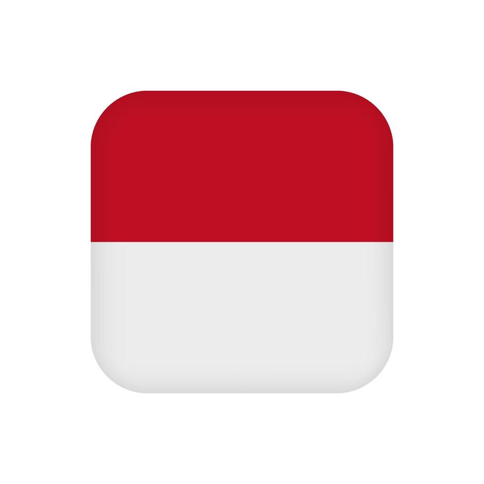 bandera de mónaco, colores oficiales. ilustración vectorial vector