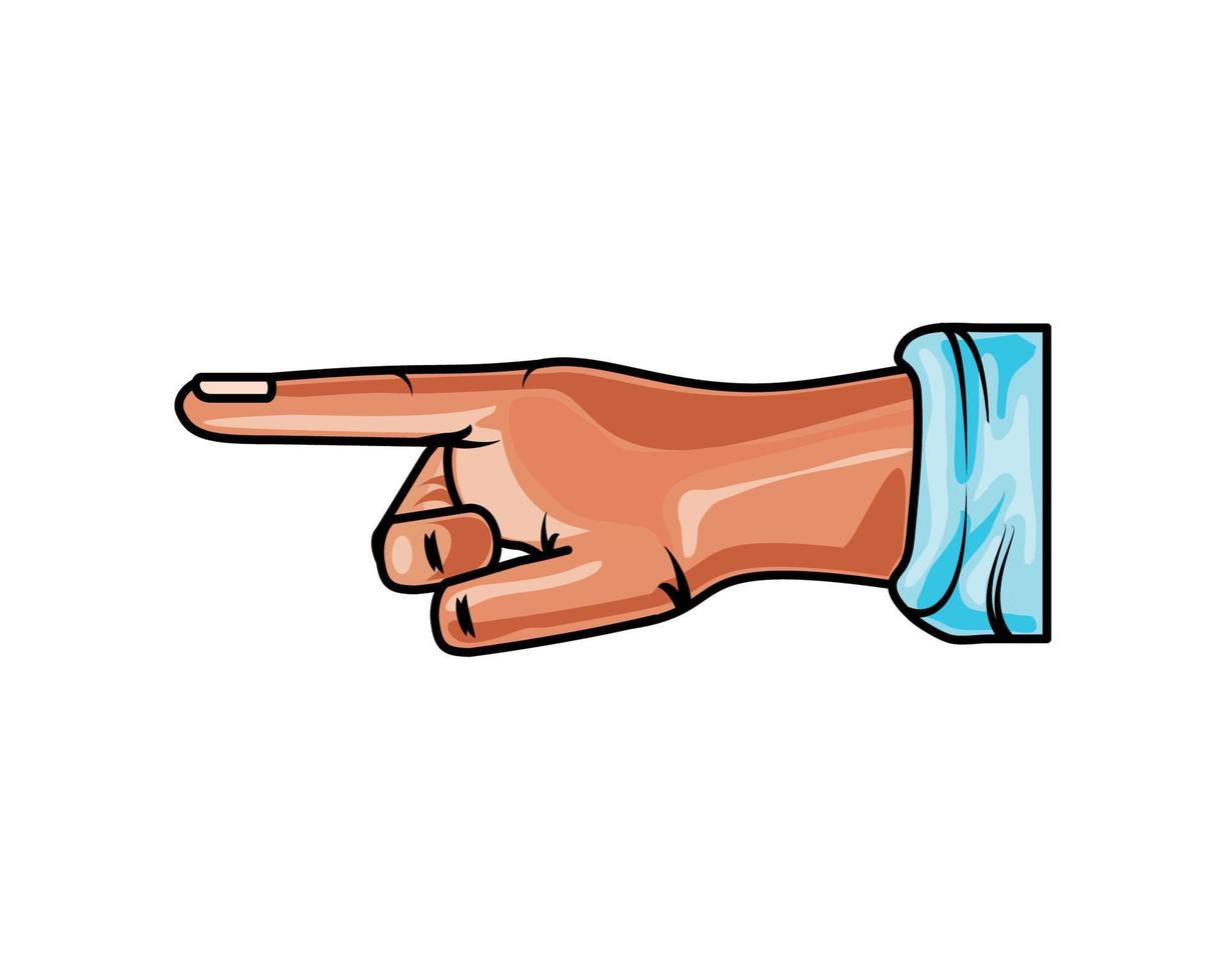 male hand pointing vector