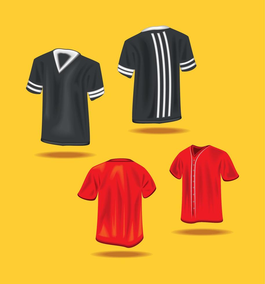 icons realistic shirts vector