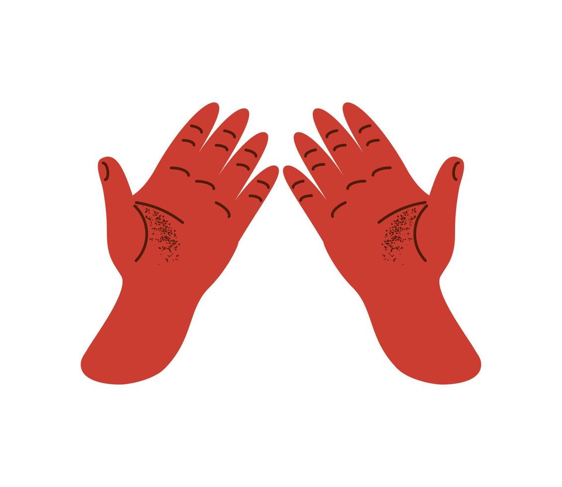 hands praying gesture vector