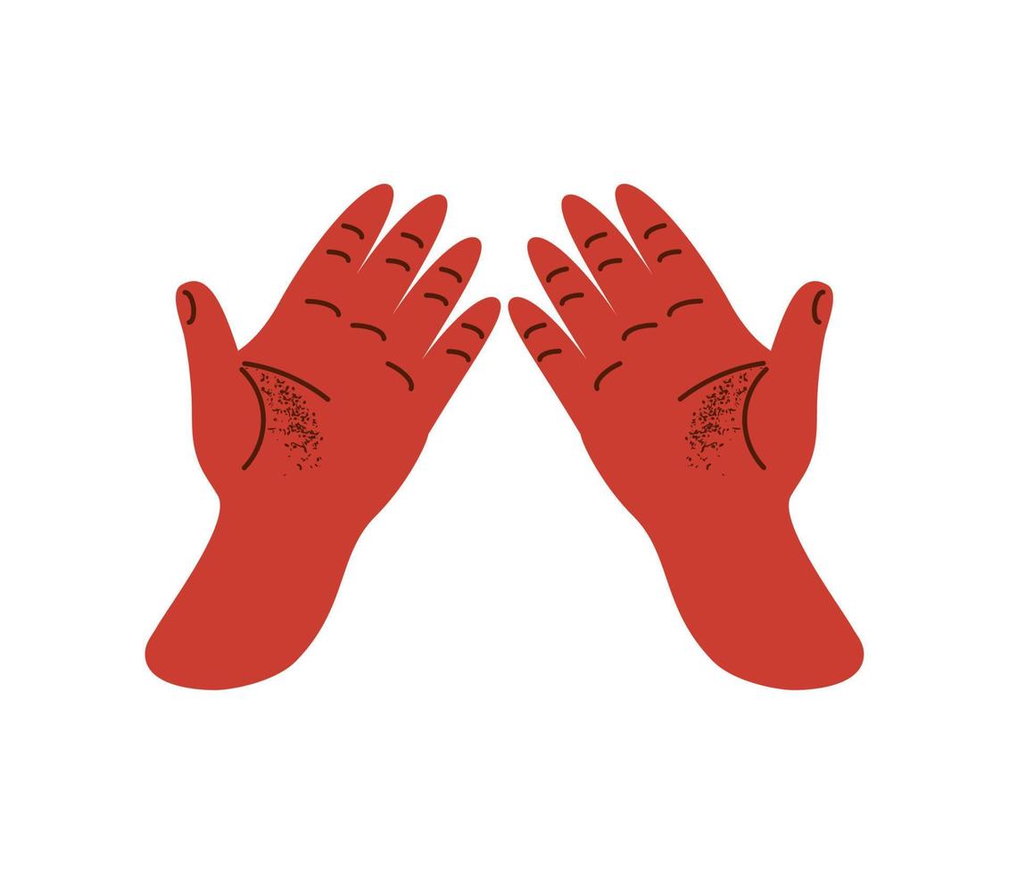 hands praying gesture vector