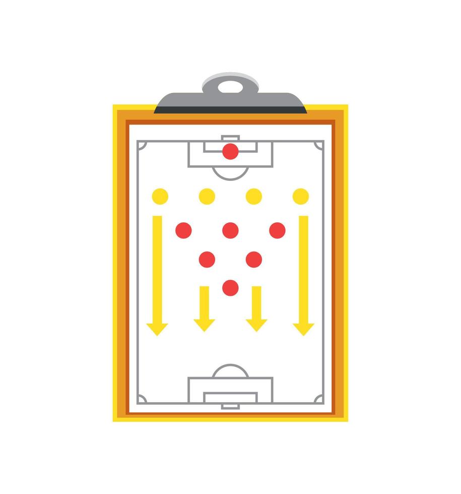 soccer strategy clipboard vector