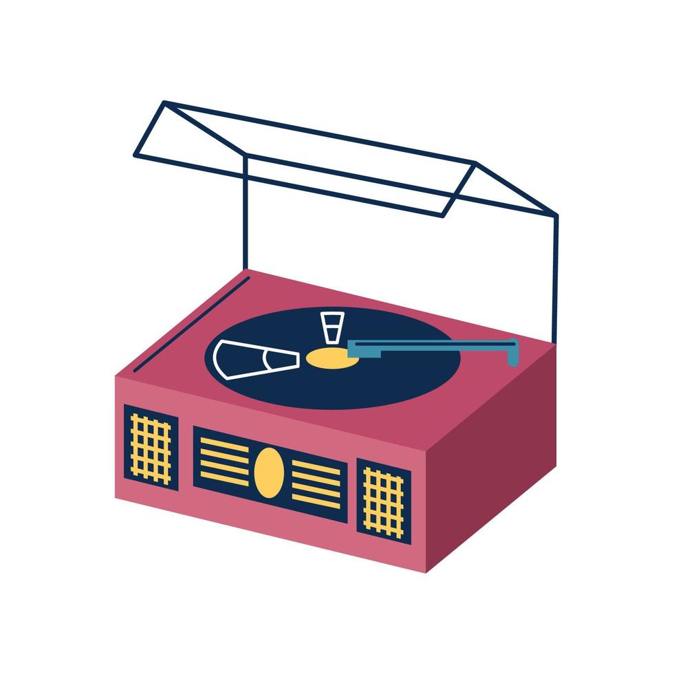 turntable vinyl record vector