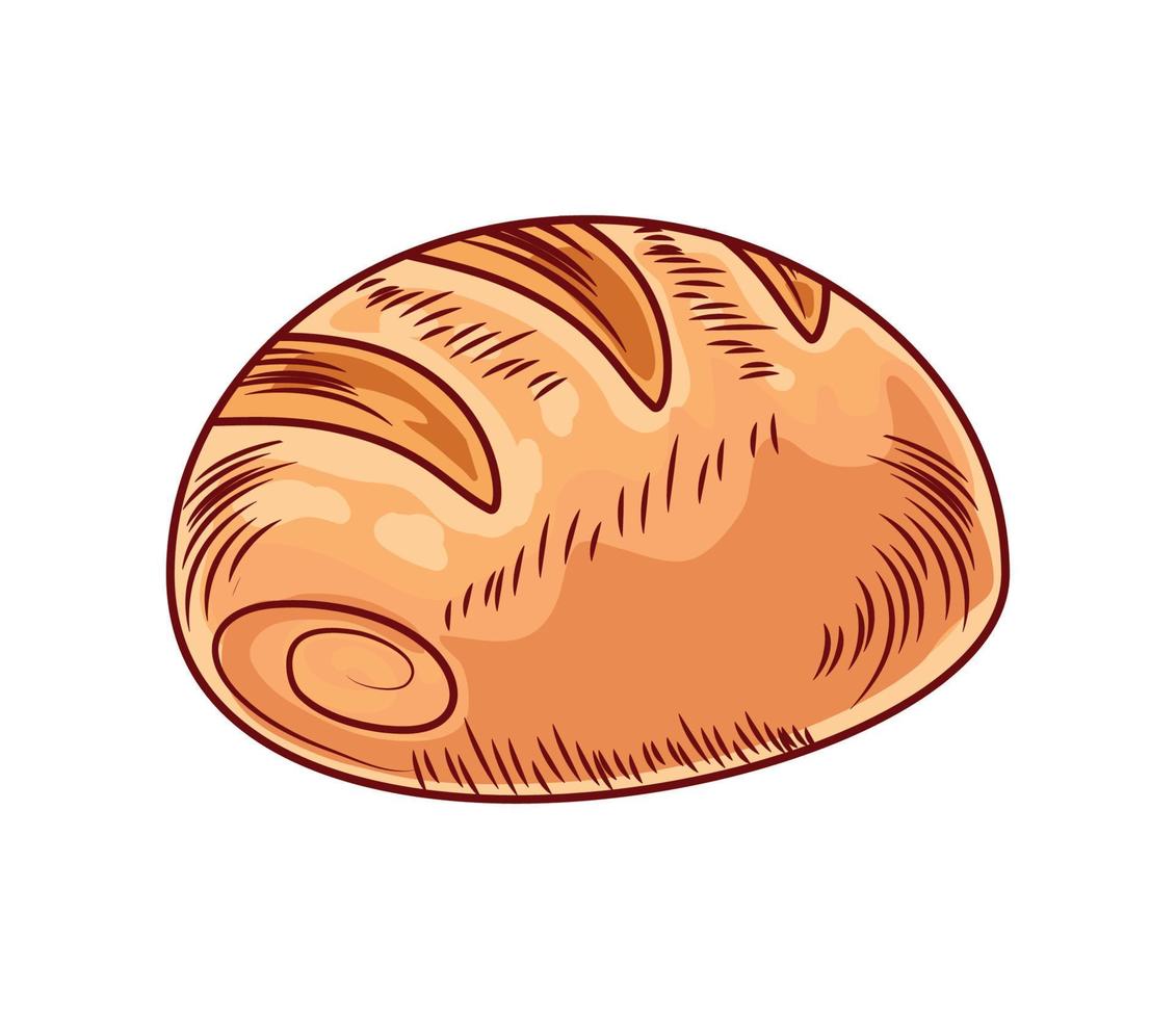 icono de pan de bollo vector