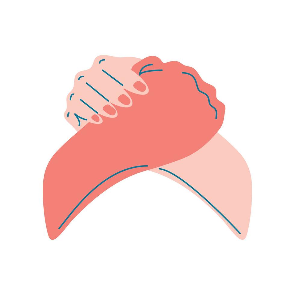 handshake cartoon icon vector