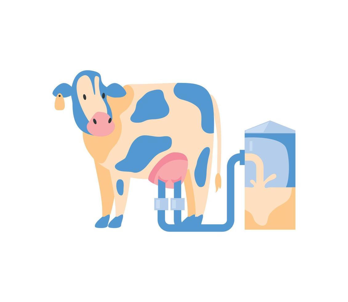 cows and automatic milking vector
