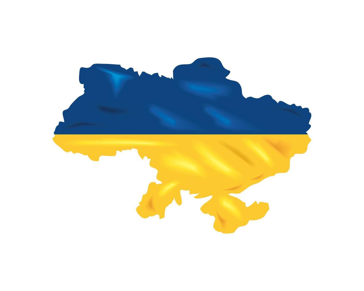 man and flag of ukraine vector