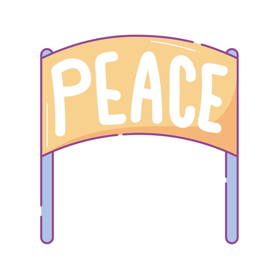 peace placard design vector