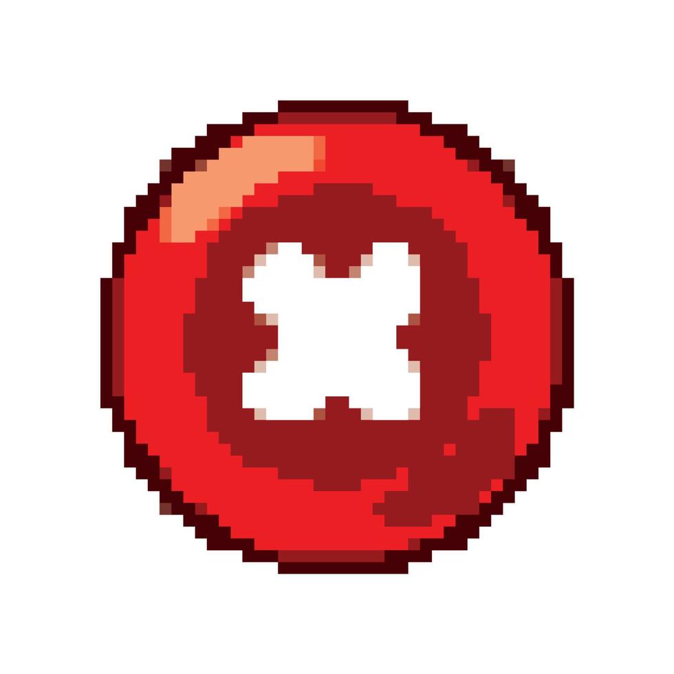 pixelated error button vector