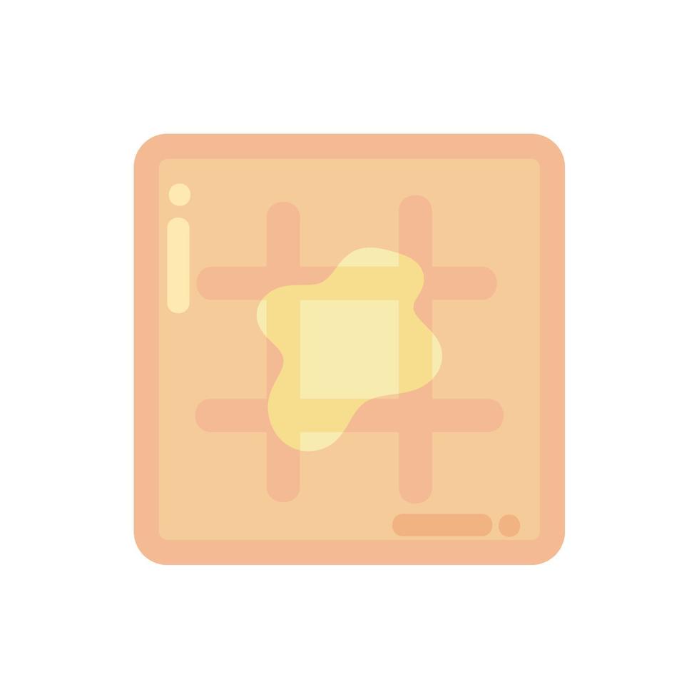 waffle with butter vector