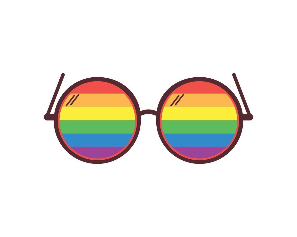 gay pride sunglasses vector