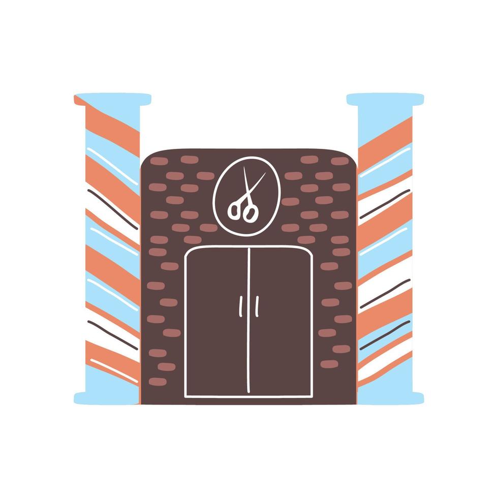 barber shop facade vector