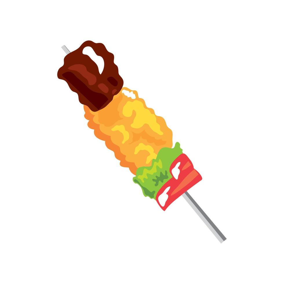 skewers fast food vector