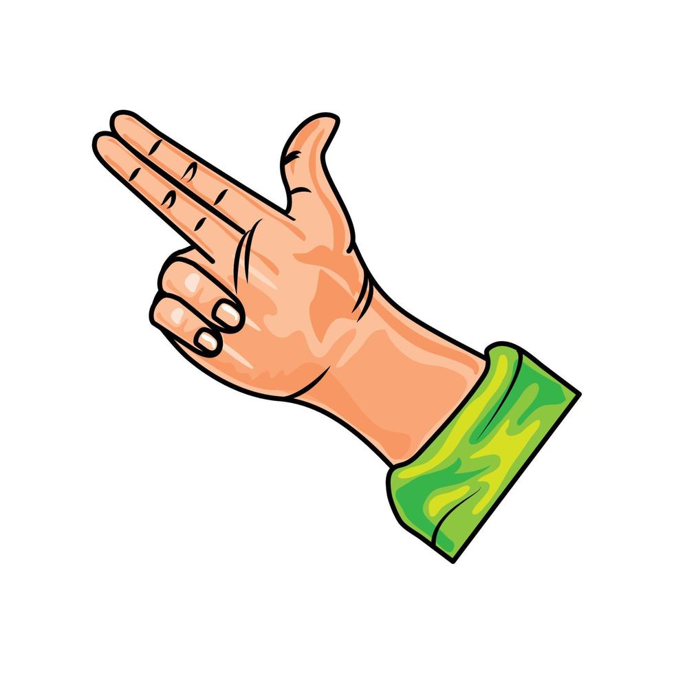 hand with a pointing fingers vector