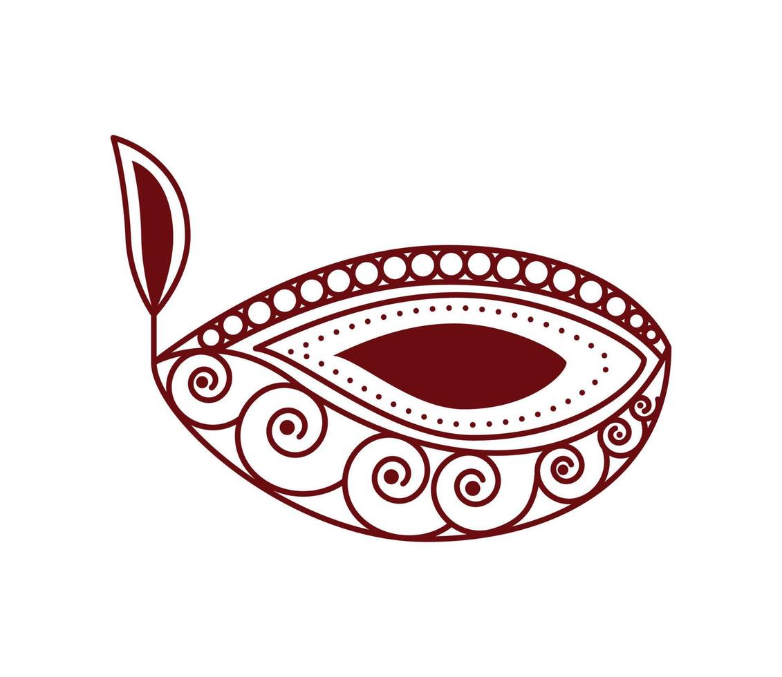 indian lamp light vector