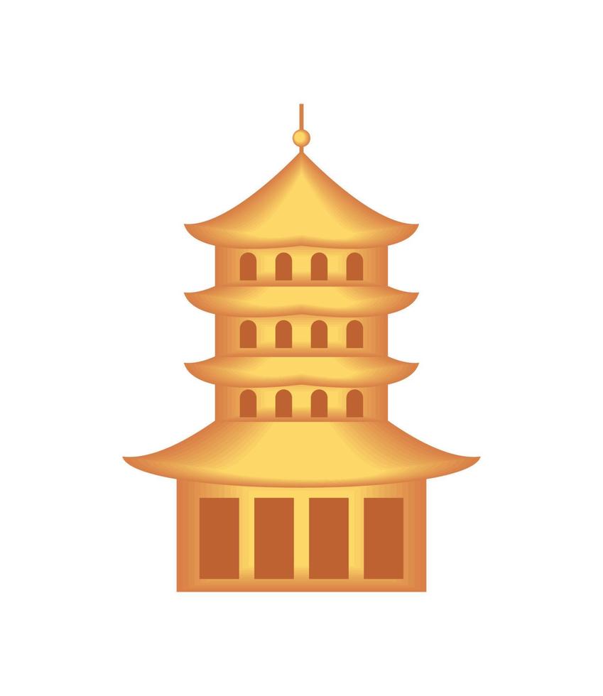 templo pagoda china vector