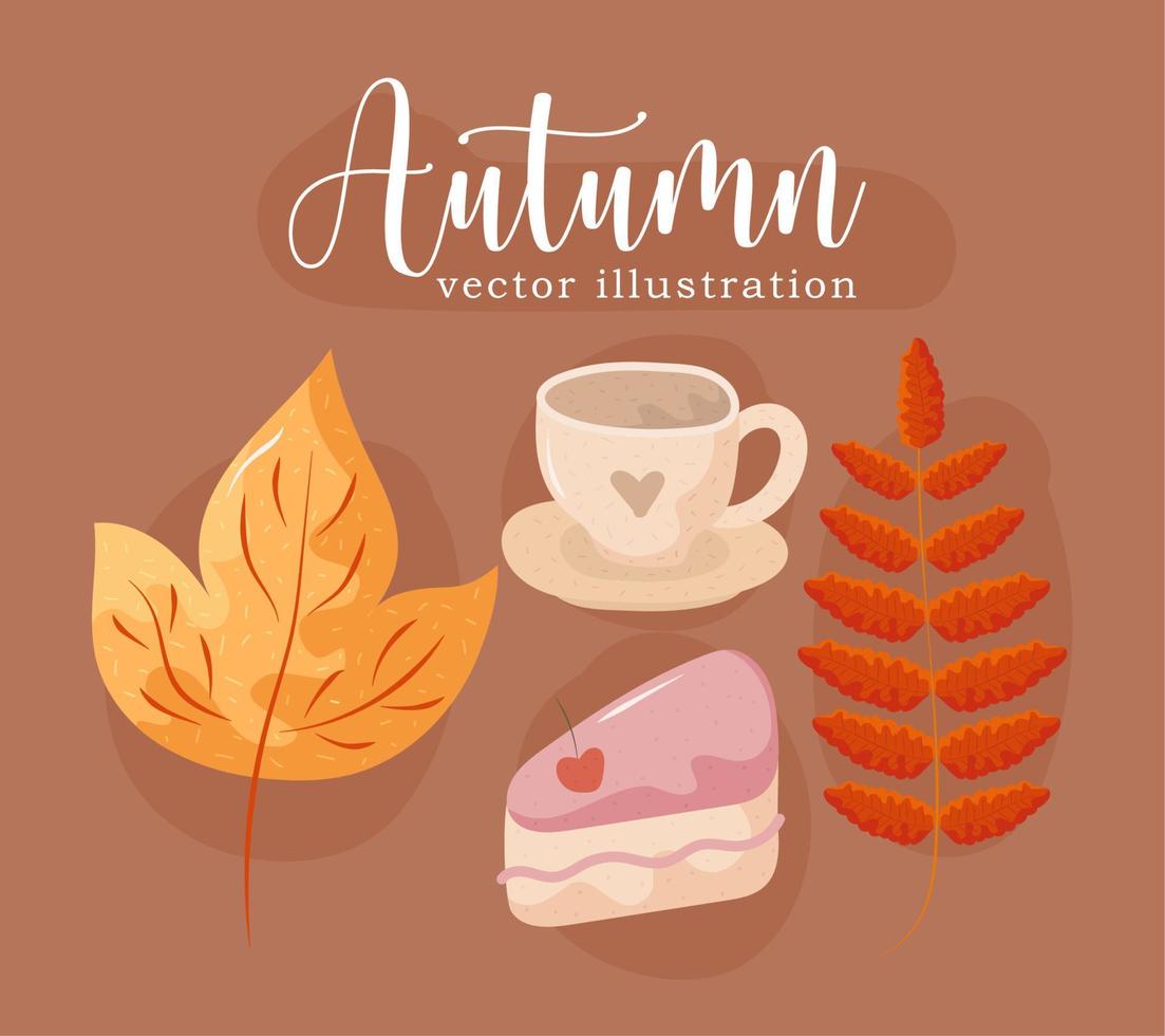 set of autumn vector
