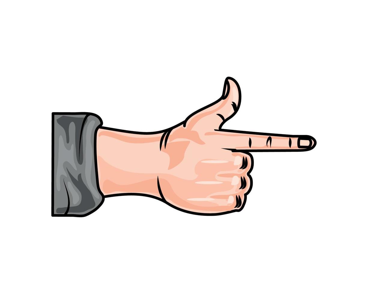 hand index finger pointing vector