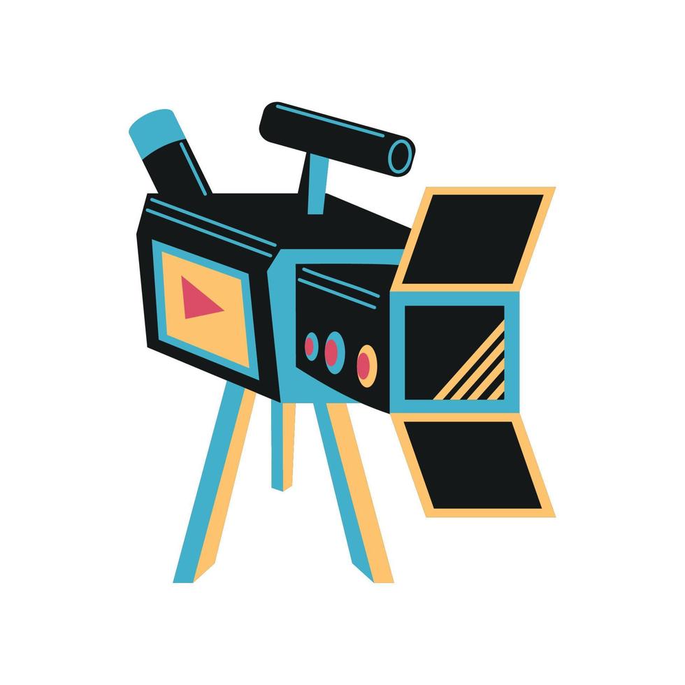 vintage movie camera vector