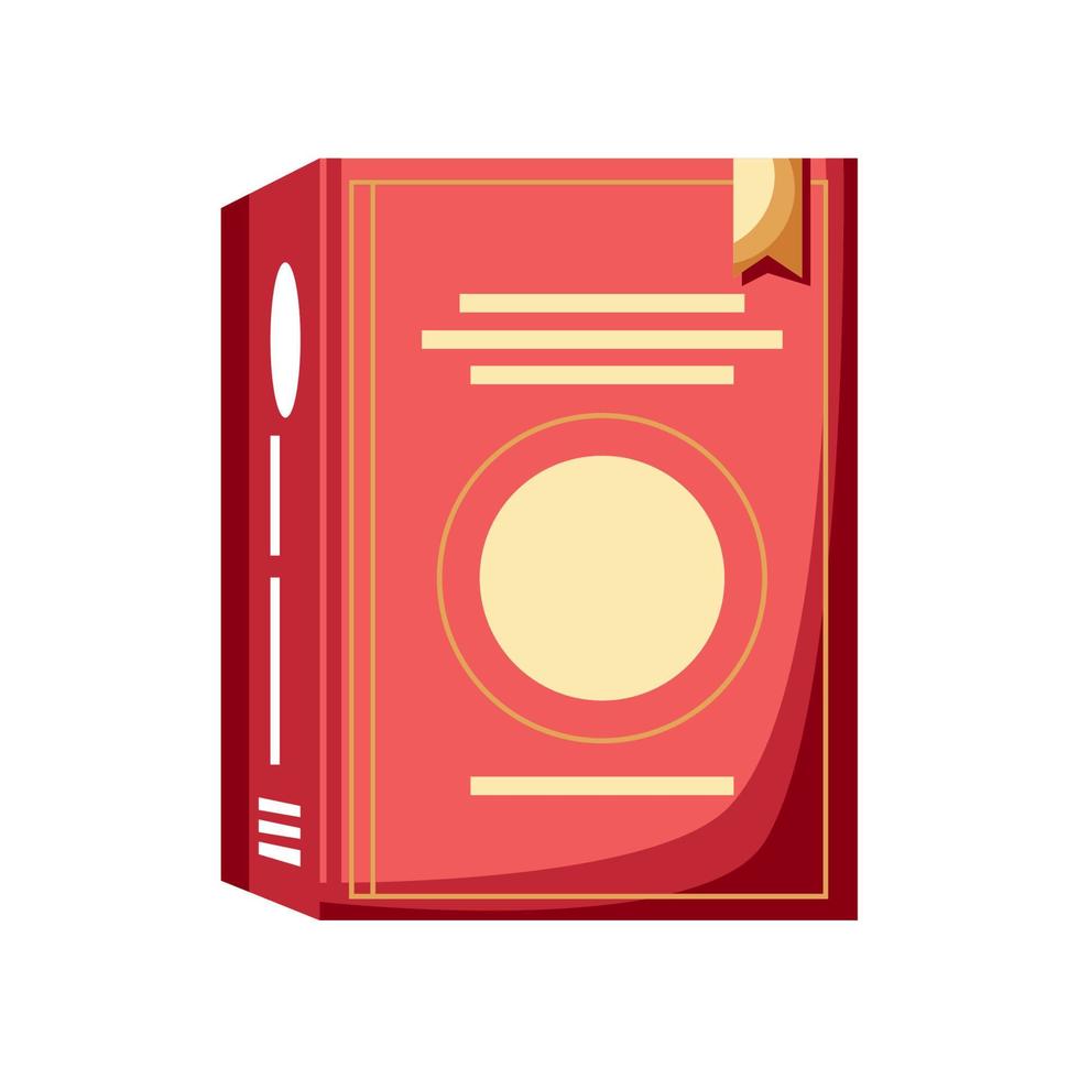 libro con marcador vector