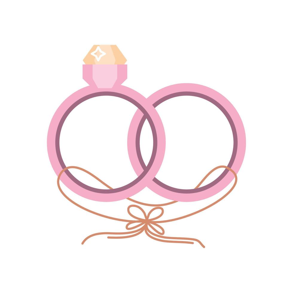 wedding rings icon vector