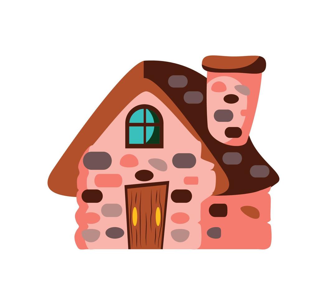 rustic cottage cartoon vector