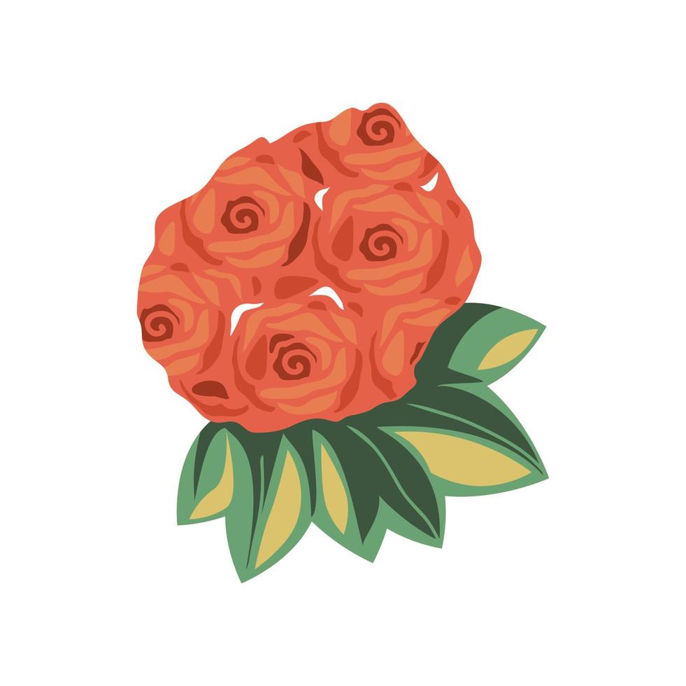 bouquet flowers icon vector