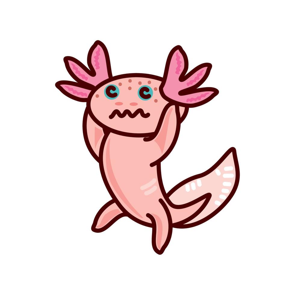 mexican animal axolotl vector