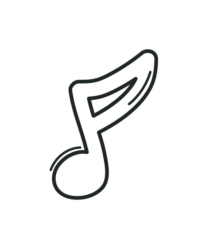 musical note doodle vector