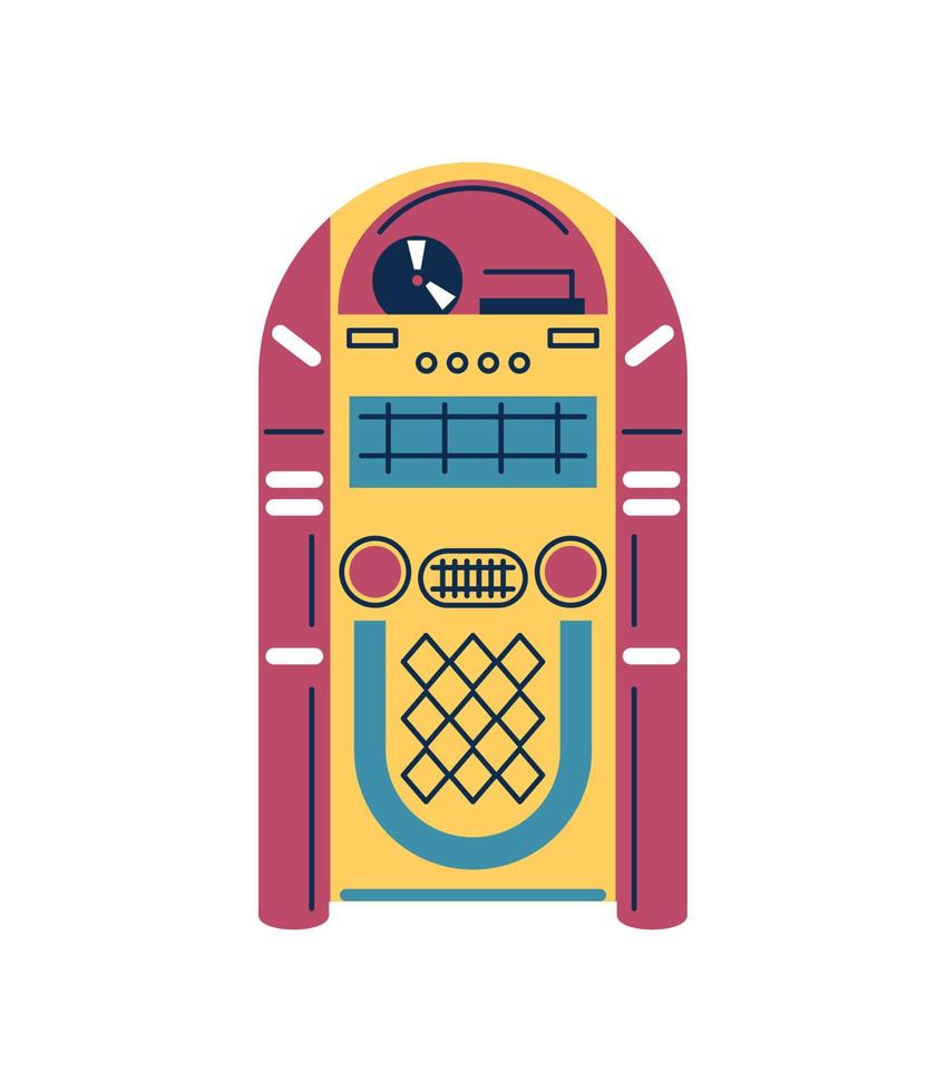 música de jukebox retro vector