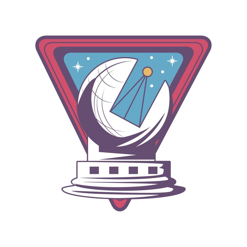 space observatory badge vector