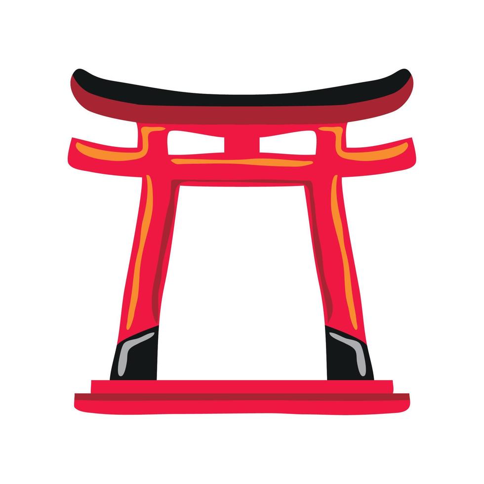 japanese gate traditional vector