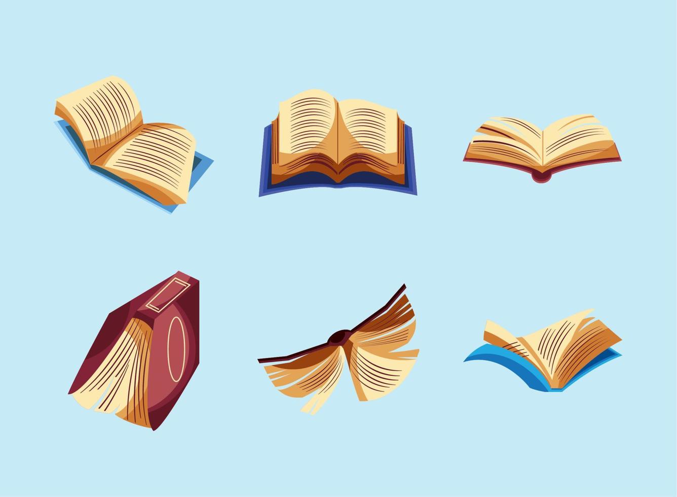 icons open books vector
