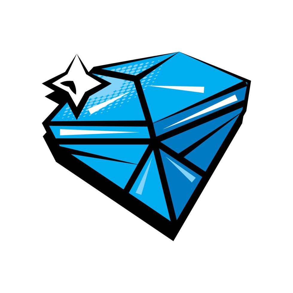 diamond pop art vector